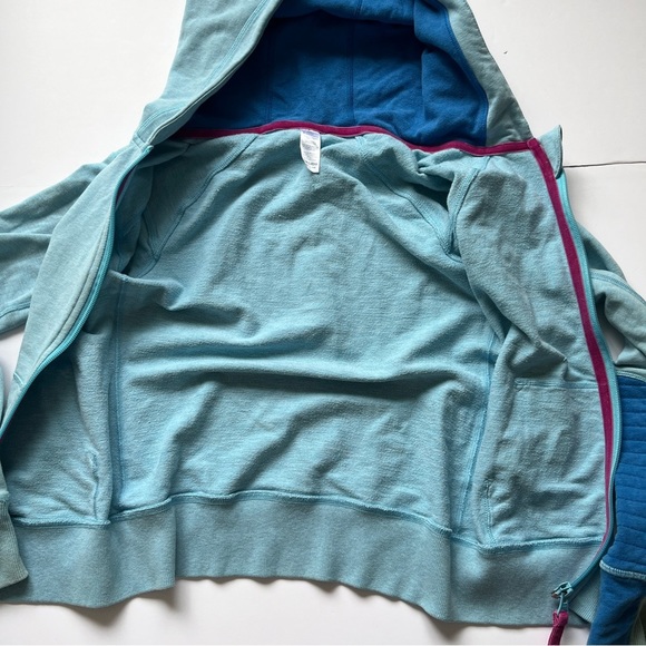 Ivivva Fleece Hoodie Good in the Hood Jacket Coat Full Zip Blue Teal Scuba Sz 10 - Picture 7 of 12